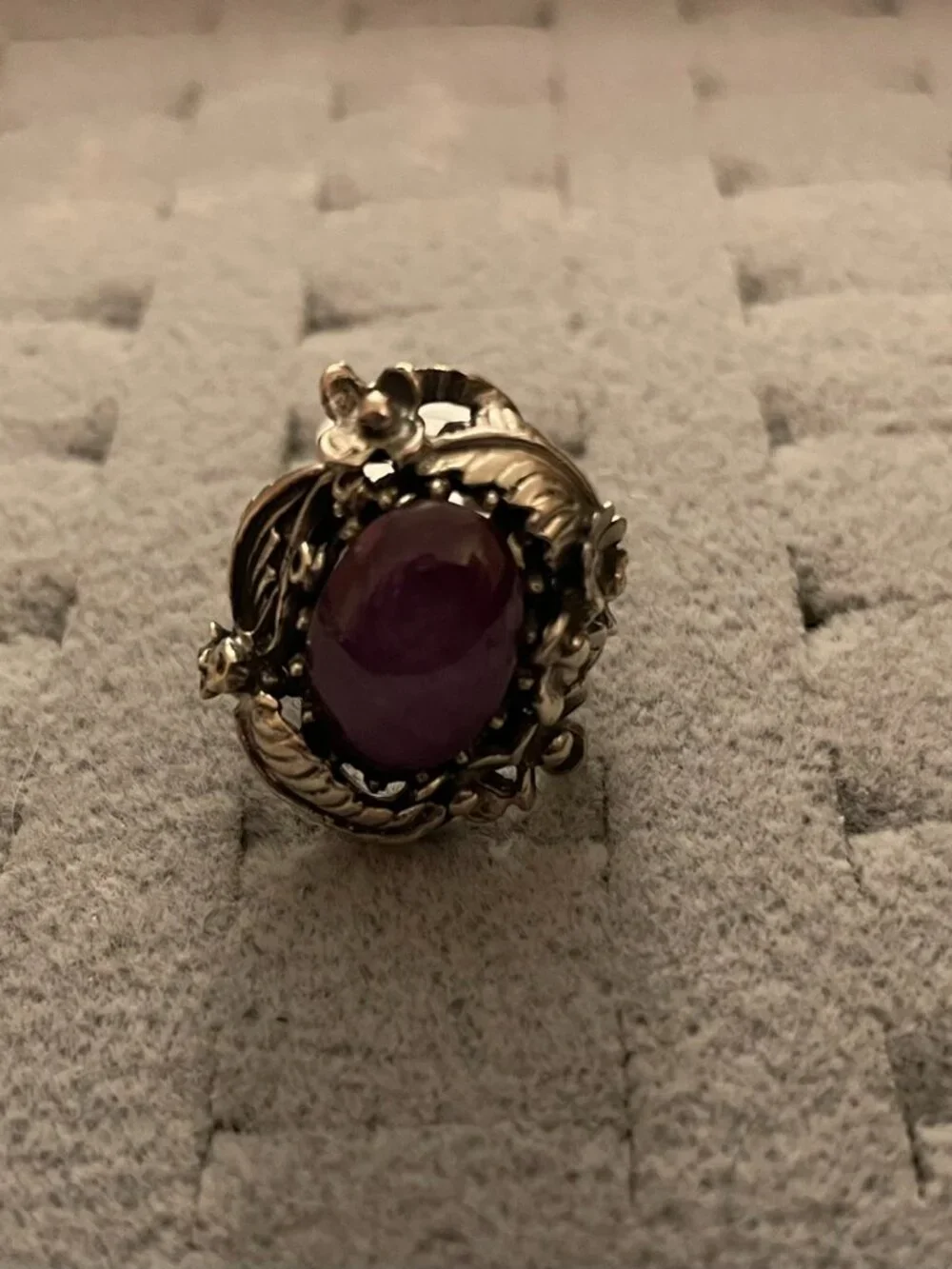 Vintage Sterling Silver Ring Sz 6.5 Handmade Gemstone Bob Stringer Signed $275
